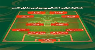 ترکیب احتمالی پرسپولیس برای قهرمانی