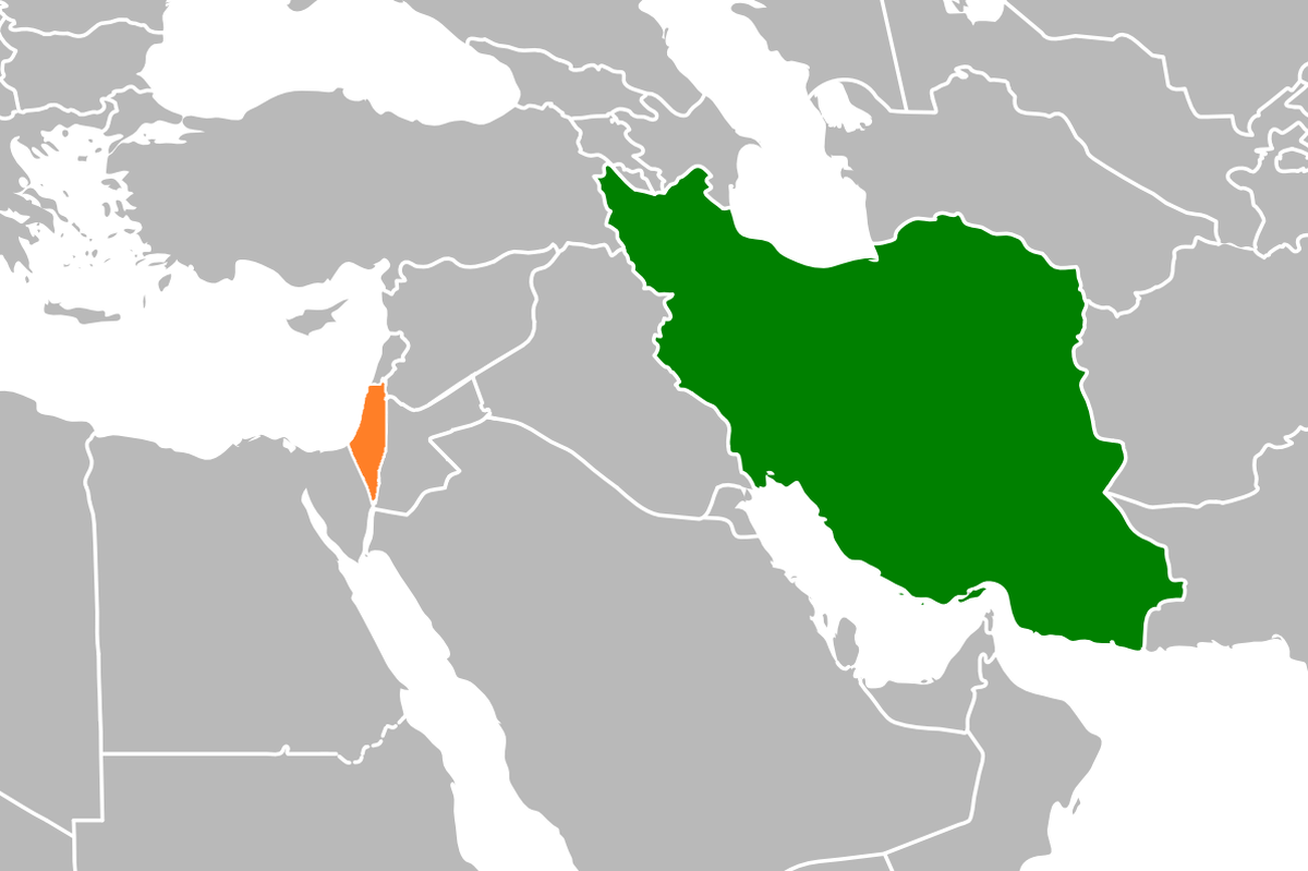 نقشه اسرائیل و ایران