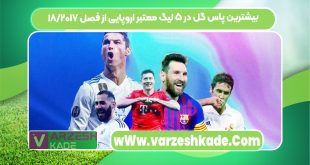 بیشترین پاس گل در ۵ لیگ معتبر اروپایی از فصل ۲۰۱۷/۱۸