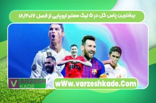 بیشترین پاس گل در ۵ لیگ معتبر اروپایی از فصل ۲۰۱۷/۱۸