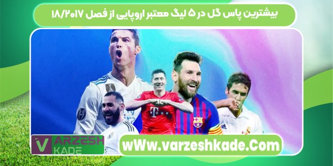 بیشترین پاس گل در ۵ لیگ معتبر اروپایی از فصل ۲۰۱۷/۱۸