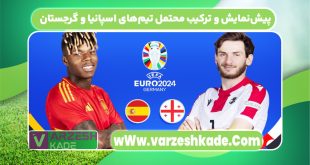 پیش‌نمایش و ترکیب محتمل تیم‌های اسپانیا و گرجستان