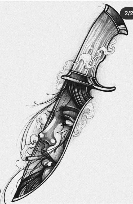 عکس تاتو قمه عکس تاتو قمه