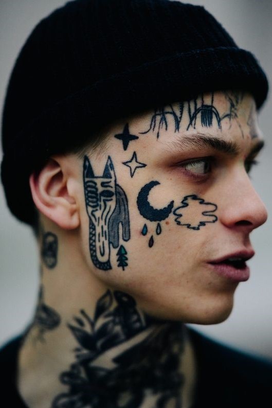 عکس تاتو صورت عکس تاتو صورت