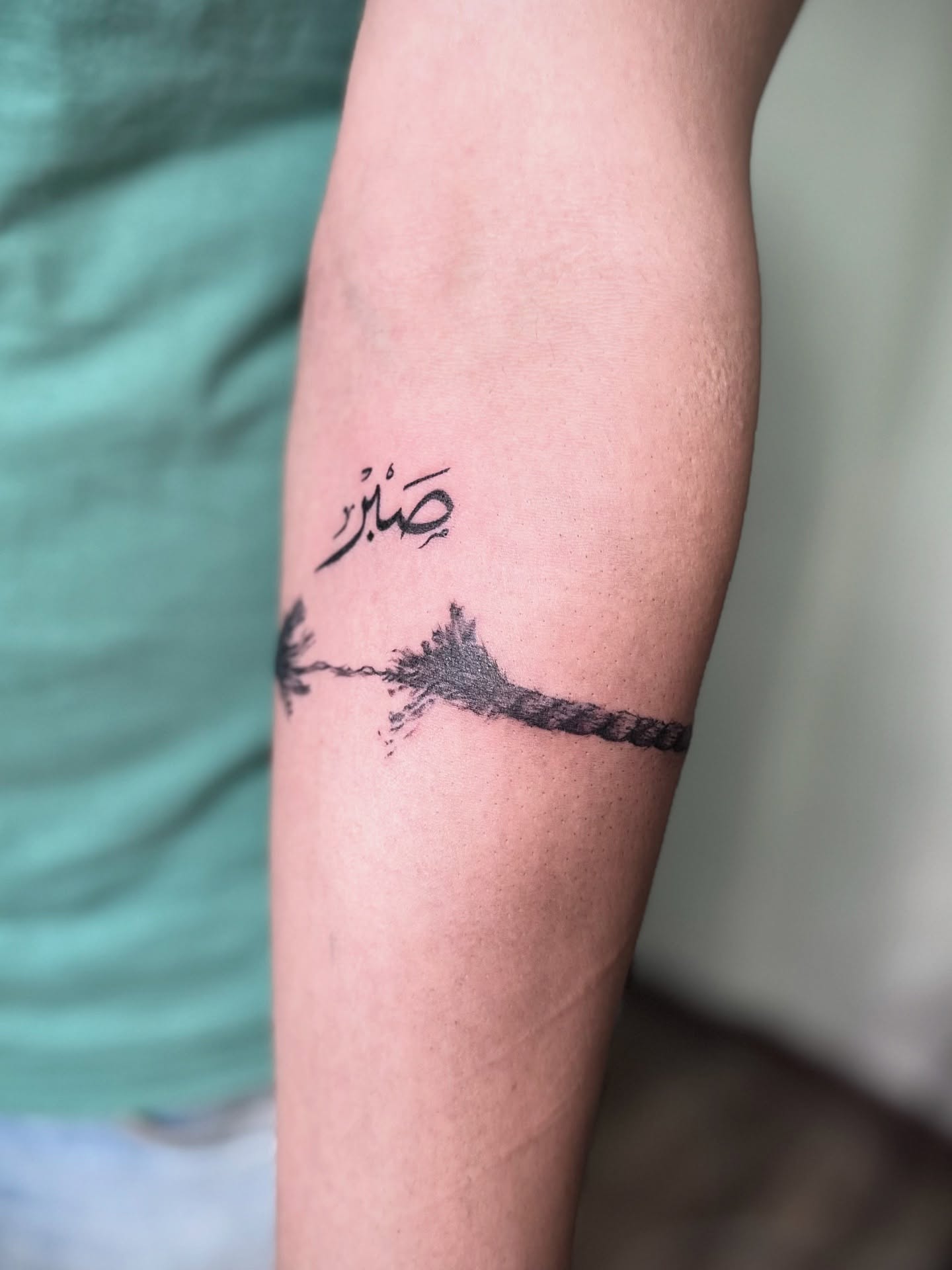 عکس تاتو صبر با طناب عکس تاتو صبر با طناب